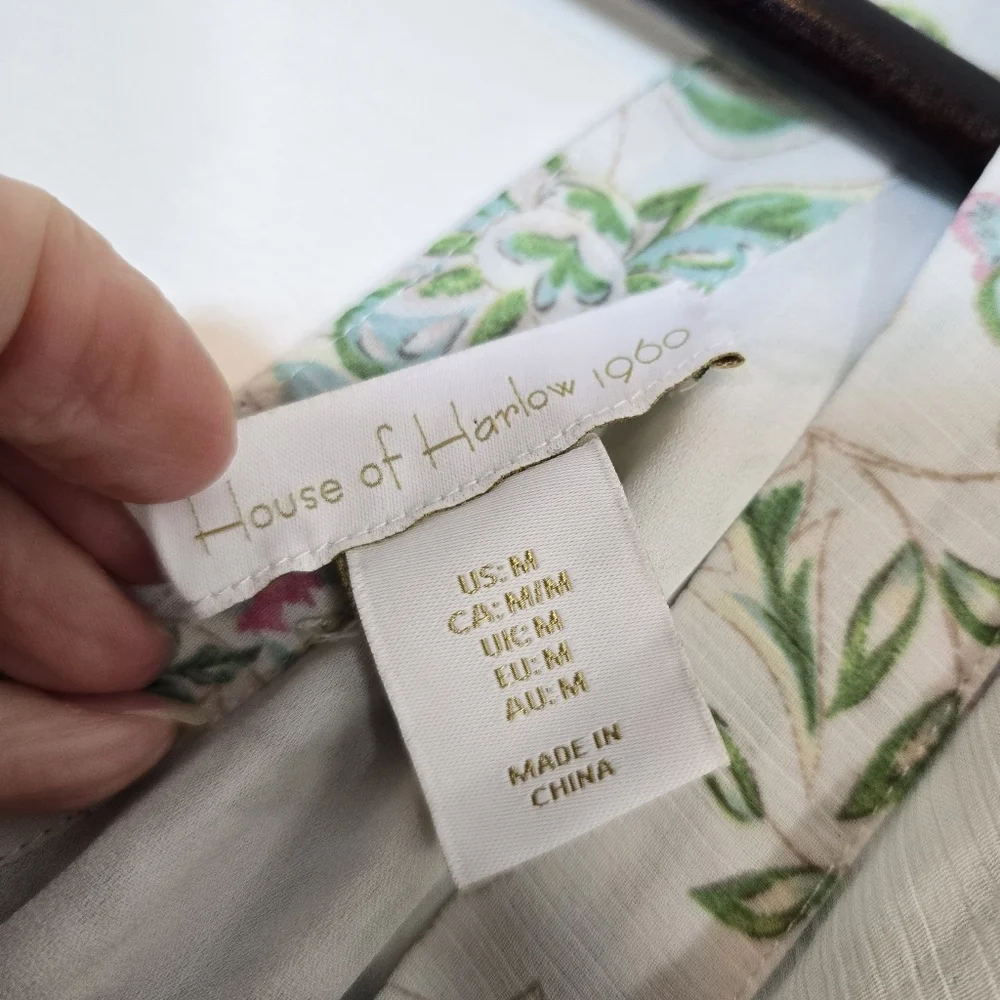 House Of Harlow 1960 Revolve Pastel Floral Tiered Maxi Dress Medium